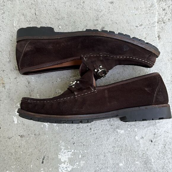 Ferragamo Gancini bit suede loafers main image 8